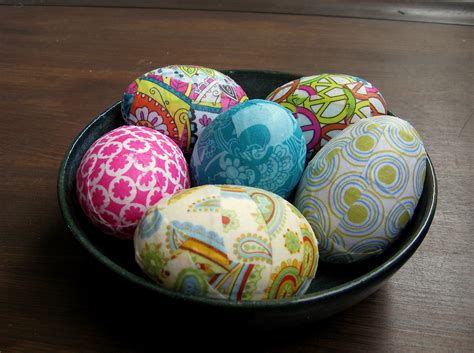 Fabric Covered Easter Eggs Pinching Your Pennies