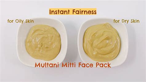 Multani Mitti Face Pack For Instant Fairness And Crystal Clear Skin
