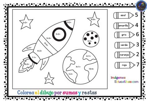 Aquí planeación interactiva educación primaria. FICHAS Colorea por SUMAS y RESTAS - Imagenes Educativas