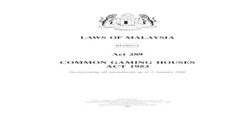 100%(1)100% found this document useful (1 vote). AKTA RUMAH PERJUDIAN TERBUKA 1953 PDF