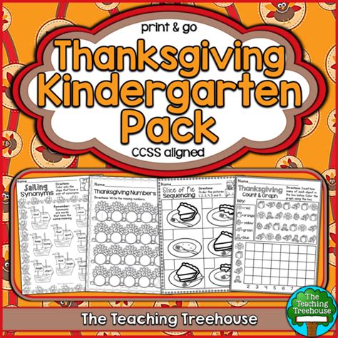 Thanksgiving Kindergarten Pack No Prep Ccss Aligned Made By Teachers