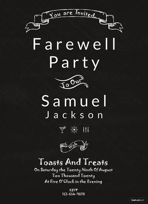 Farewell Party Invitation Template Free Printable Printable Templates