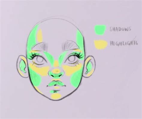 Reference For Highlights And Shadows For Drawing Faces Art Tutorials