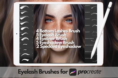 Artstation 20 Eyelash Brushset For Procreate Brushes Eyelashes