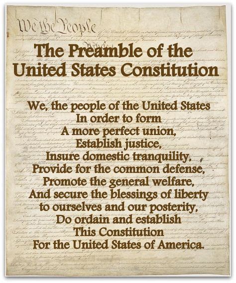 Preamble Of The United States Constitution Declaration Of