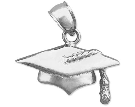 925 Sterling Silver Graduation Cap With Tassel Charm