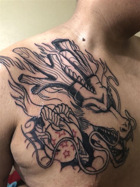The creator of this particular media franchise is a guy named akira toriyama. Shenron done by Chris Sparks at Electric Rodeo tattoo ...