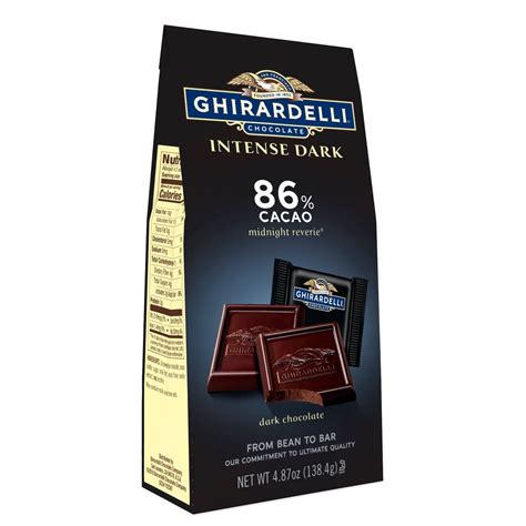 Ghirardelli Intense Dark Midnight Reverie 86 Cacao Chocolate Squares