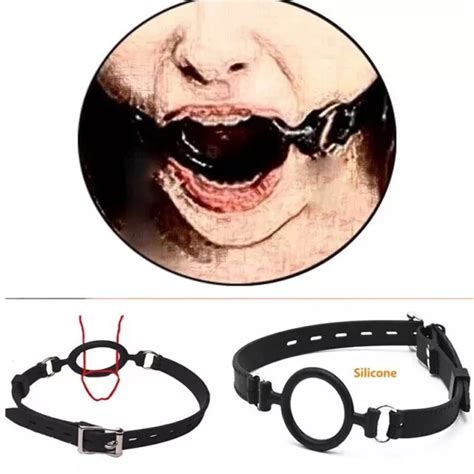 BONDAGE OPEN MOUTH Plug Stuffed Oral Gag Slave Harness Belts Restraint
