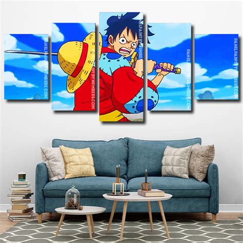 Monkey D Luffy 5 Panels Paint By Numbers Panel Paint By Numbers