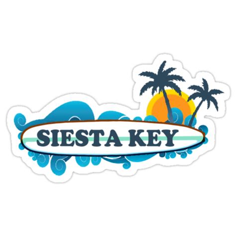 Siesta Key Florida Stickers By America Roadside Redbubble