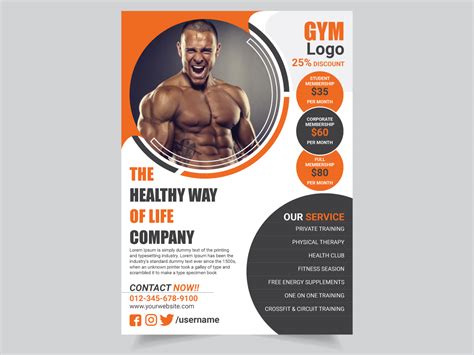 Fitness And Gym Flyer Design Template For Promotion Uplabs