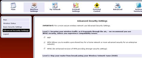 Changing a MI424WR-GEN2 Router from WEP to WPA2 for Wi-Fi