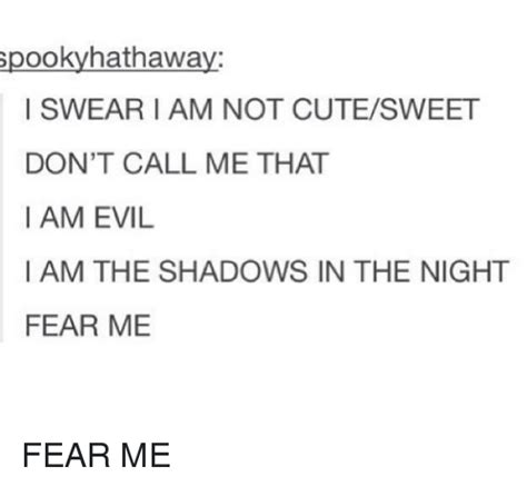 Spooky Hathaway I Swear I Am Not Cutesweet Dont Call Me That I Am Evil