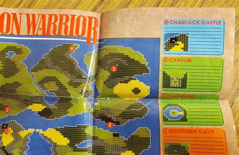 Dragon Warrior Monster Identification Chart Map NES Nintendo Poster Only EBay