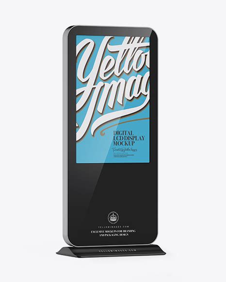 Download Digital LCD Display Mockup - Half Side View in Indoor ...