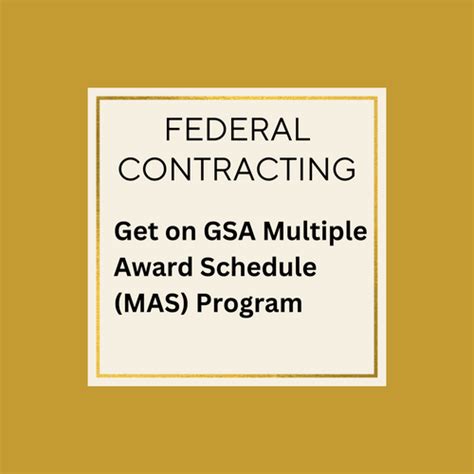 Get On Gsa Multiple Award Schedule Program Procurement Queen