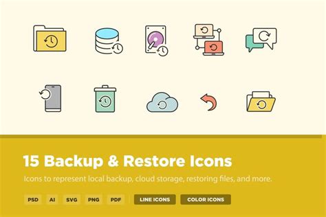 15 Backup And Restore Icons Icon Restoration Backup