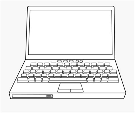Laptop Coloring Book In Picture To Print And Online