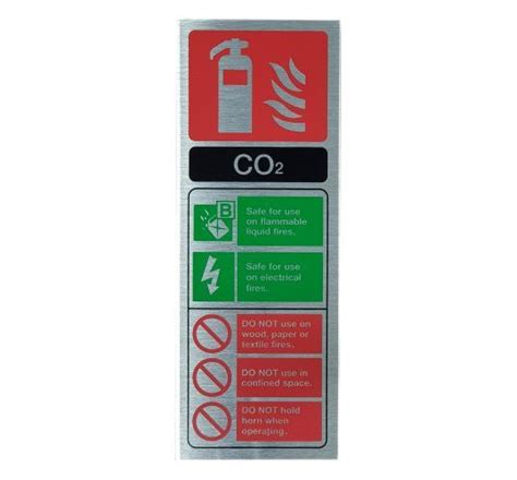 Mm Sign Ss 75x200 Id Sign Co2 Fire Safety Equipment