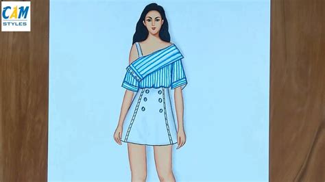 fashion sketches outfits / Simple drawings step by step / easy drawings