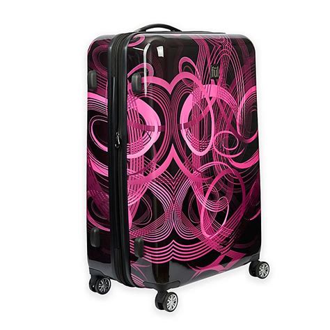Ful® Atomic 24 Inch Hardside Spinner Checked Luggage In Pink Bed Bath