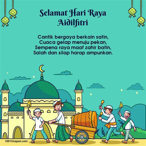 (51) Koleksi Pantun Raya - Selamat Hari Raya Terkini & Bergambar - 1001