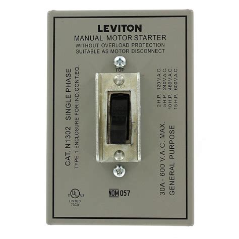 Leviton 30 Amp 600 Volt Industrial Grade Toggle In Type 1 Enclosure