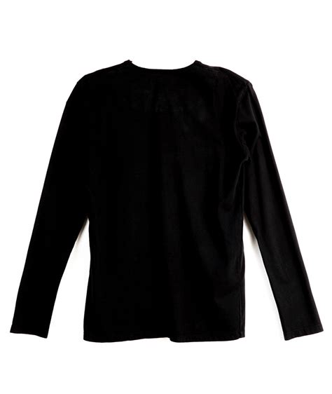 Camiseta básica negra de algodón orgánico y manga larga The Goood Shop