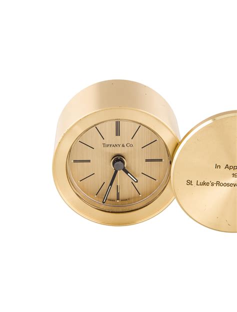 Tiffany And Co Brass Desk Clock Decor And Accessories Tif55971 The