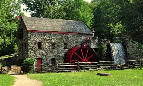 Sudbury Ma Old Stone Grist Mill Stock Image Image Of Massachusetts
