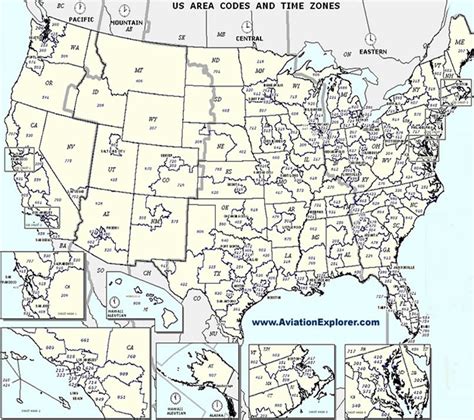 Us Area Code Map United States Map