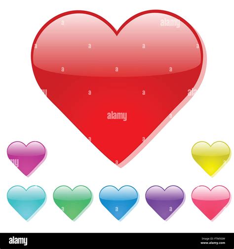 Colorful Vector Heart Icons Stock Vector Image And Art Alamy