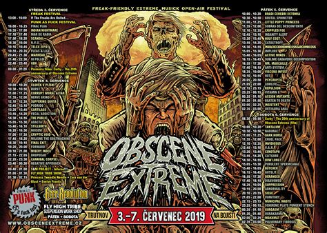Obscene Extreme 2019 Program Oef Europe