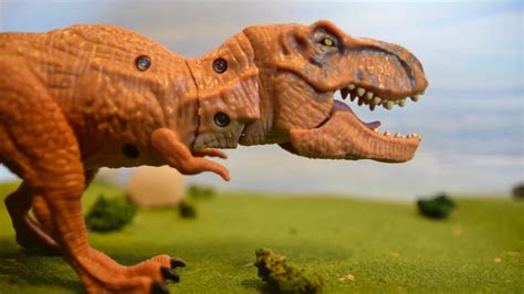 T Rex Vs Allosaurus Jurassic World Dinosaur Fight Youtube