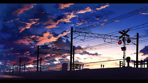 Wallpaper Sunlight Sunset Anime Reflection Sky Clouds Evening