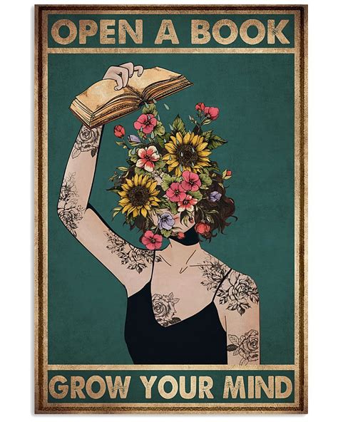 Open A Book Grow Your Mind Poster
