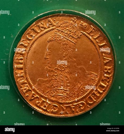 Elizabeth I Half Pound Coin Dated 16th Century Stock Photo Alamy