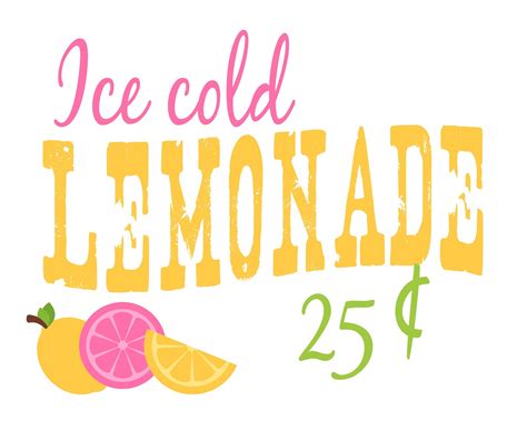 Printable Lemonade Sign