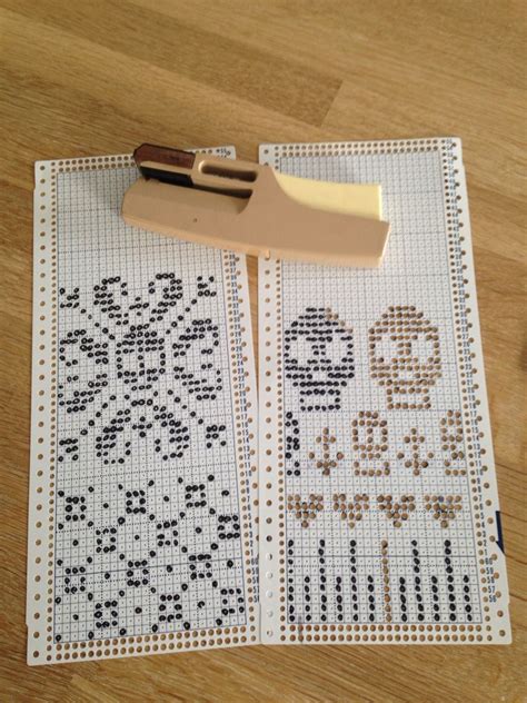 punchcards for brother knitting machine going with my test knitting part 2 post knitting