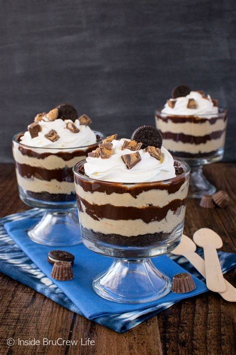 Peanut Butter Pie Parfaits Easy No Bake Dessert Recipe Made With Layers Of Chocolate Peanut