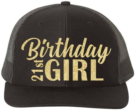 Custom Hat With Birthday Girl On The Front Personalized With The Age