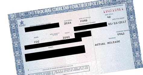 Registros Títulos Y Licencias De Vehículos De Texas