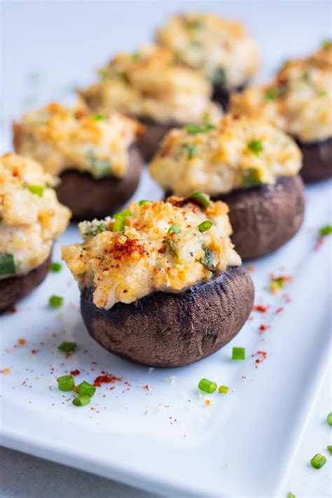 Easy Crab Stuffed Mushrooms Recipe Evolving Table