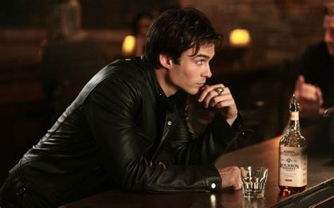 Damon With His Beloved Bourbon ~ Damon Salvatore ~ The Vampire Diaries