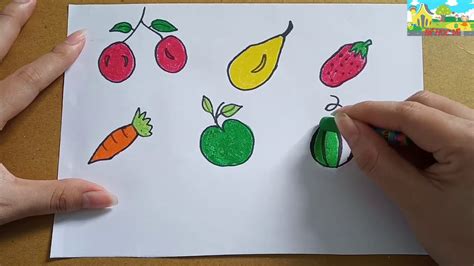 Cách Vẽ Và Tô Màu Trái Cây YouTube