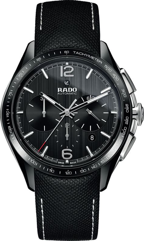 R32121155 Rado Hyperchrome Chronograph Black Dial Mens Watch