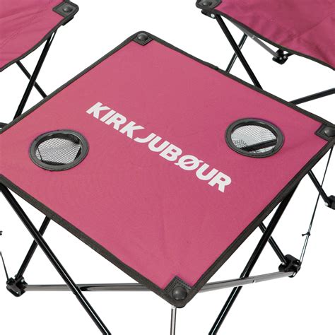 KirkjubØur® Stjärna 5er Set Campingstühle Mit Tisch Weinrot Sportspar