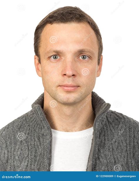 Studio Portrait Of Young European Man Stock Image Image Of Person