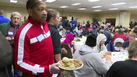 Hundreds Of Volunteers Give Out Free Meals To Homeless On Christmas